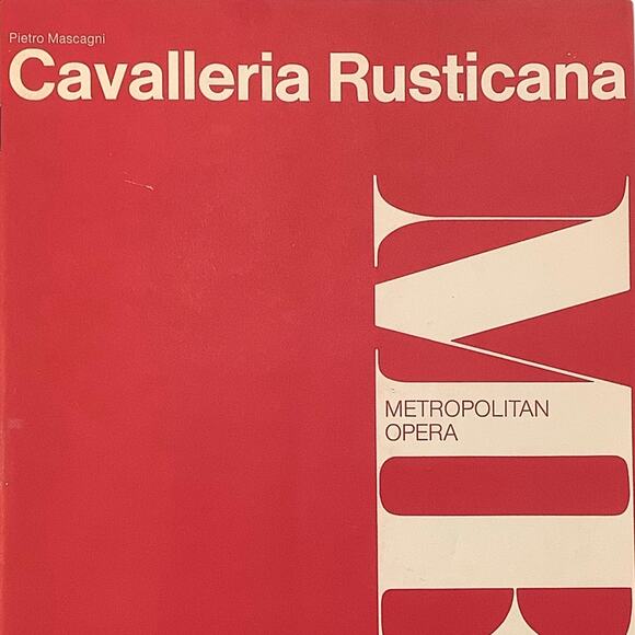 MET Opera, Pietro Mascagni Cavalleria Rusticana Libretto Original & English 1963 - Picture 4 of 6
